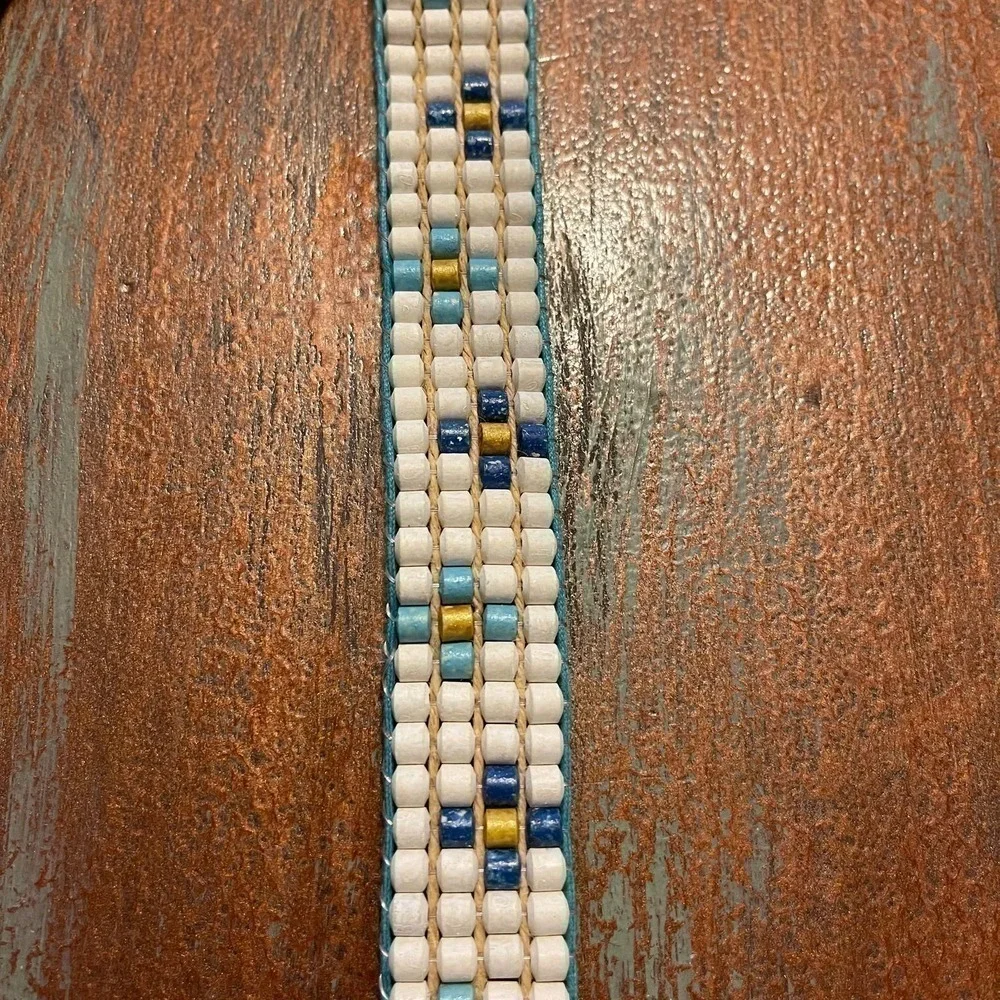 HandMade Ceramic Beads Woven Belt 4 Rows